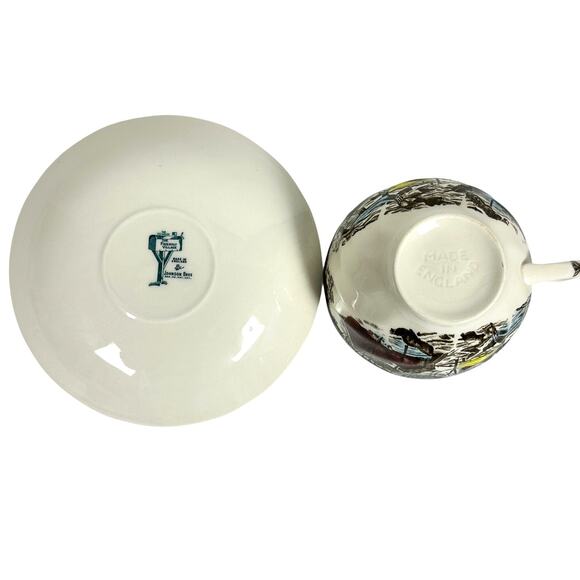 Johnson Bros Friendly Village England Vintage The Ice House Cup and Saucer Set! - Picture 9 of 11